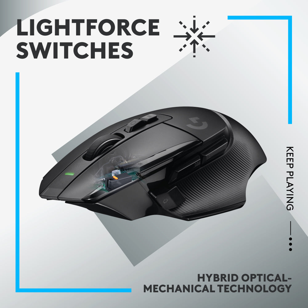 Logitech G LIGHTSPEED G502 X Gaming Mouse - Optical - Wireless - Black - USB - 25600 dpi - Scroll Wheel