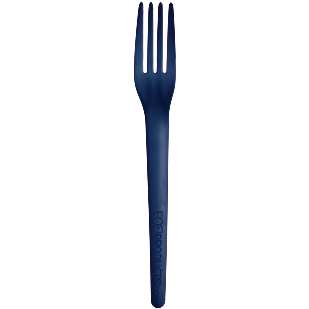 Eco-Products Plantware Dinner Forks, 7in, Blue, Pack Of 1,000 Forks