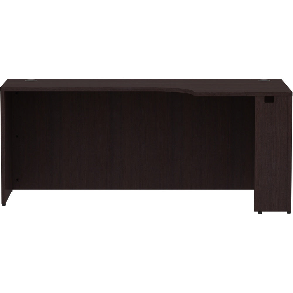 Lorell 72inW Right-Corner Credenza Computer Desk, Espresso