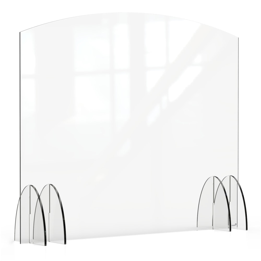 Rosseto Serving Solutions Avant Guarde Acrylic Sneeze Guard, 48in x 40in, Clear