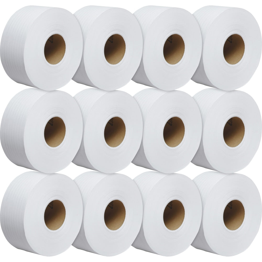 Scott JRT Jr. Jumbo 1-Ply Toilet Paper, 2000' Roll, 100% Recycled, 3,380 Sheets Per Roll, Case Of 12 Rolls