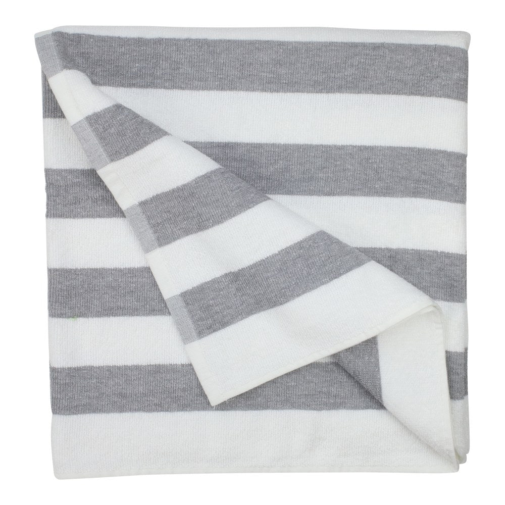 1888 Mills Fibertone Pool Towels, Stripes, Gray, Set Of 48 Towels