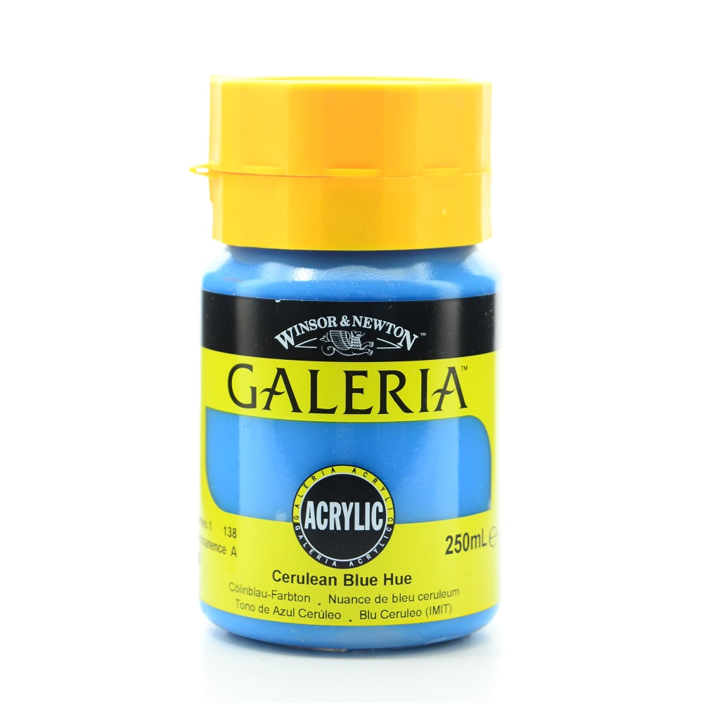 Winsor & Newton Galeria Flow Formula Acrylic Colors, 250 mL, Cerulean Blue Hue, 138, Pack Of 2