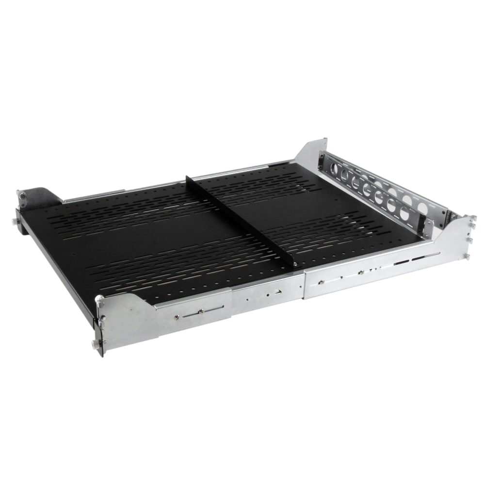 StarTech.com 2U Vented Sliding Rack Shelf w/ Cable Management Arm & Adjustable Mounting Depth - 50lbs / 22.7kg