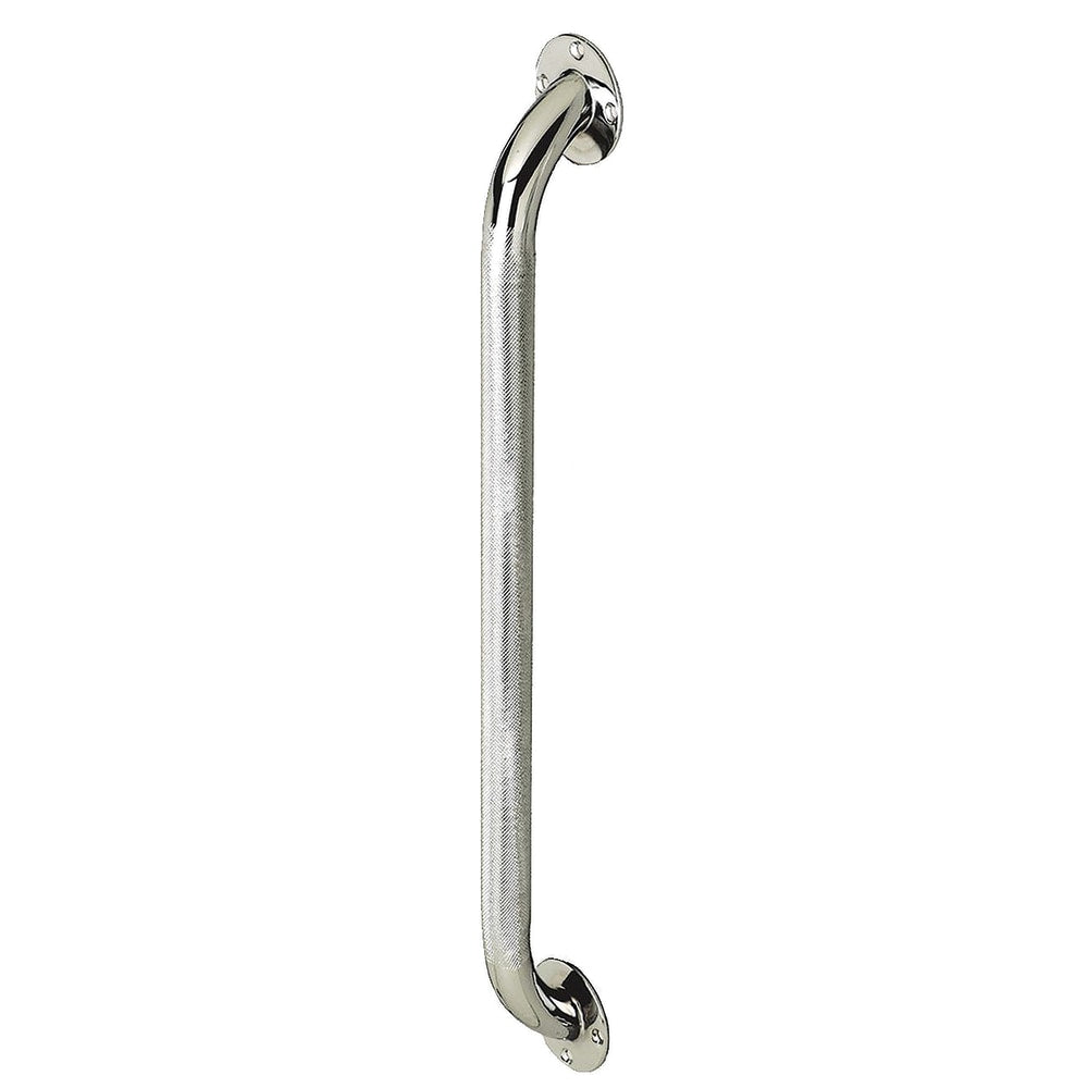 Medline Knurled Grab Bars, 12in, Chrome, Case Of 3