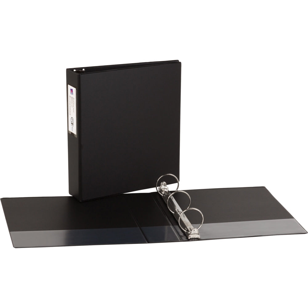 Avery Economy 3-Ring Binder, 2in Round Rings, 50% Recycled, Black