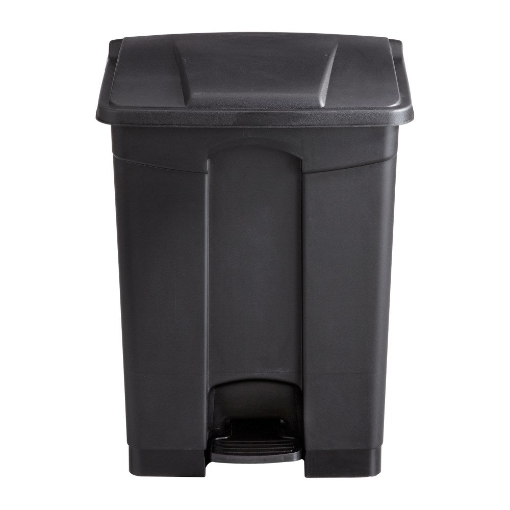 Safco Plastic Step-On Receptacle, 17 Gallon, Black