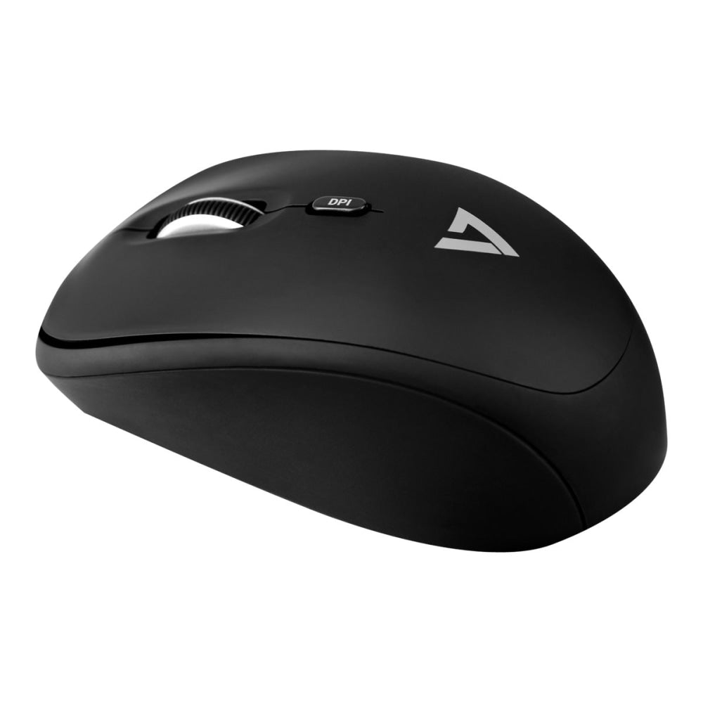 V7 MW100-1N - Mouse - right and left-handed - optical - 4 buttons - wireless - 2.4 GHz - black