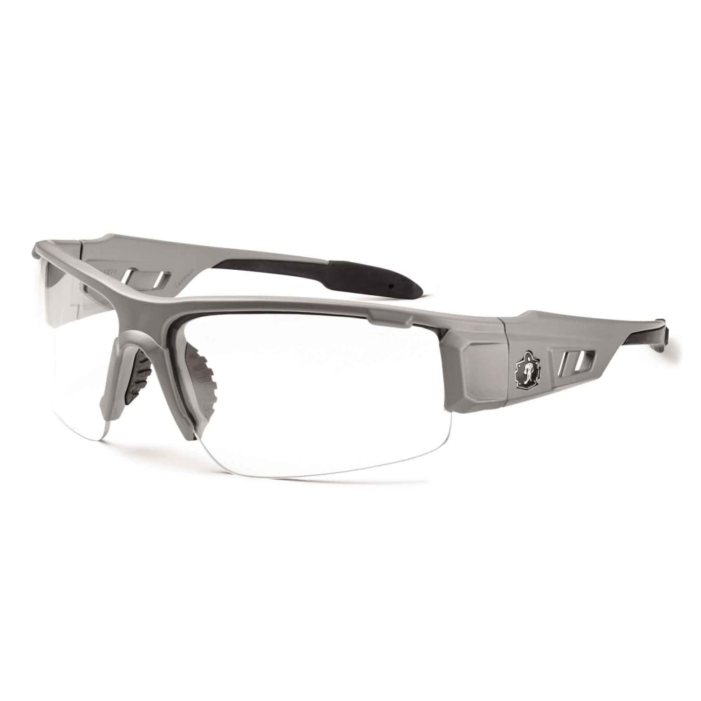 Ergodyne Skullerz Safety Glasses, Dagr, Anti-Fog, Matte Gray Frame, Clear Lens