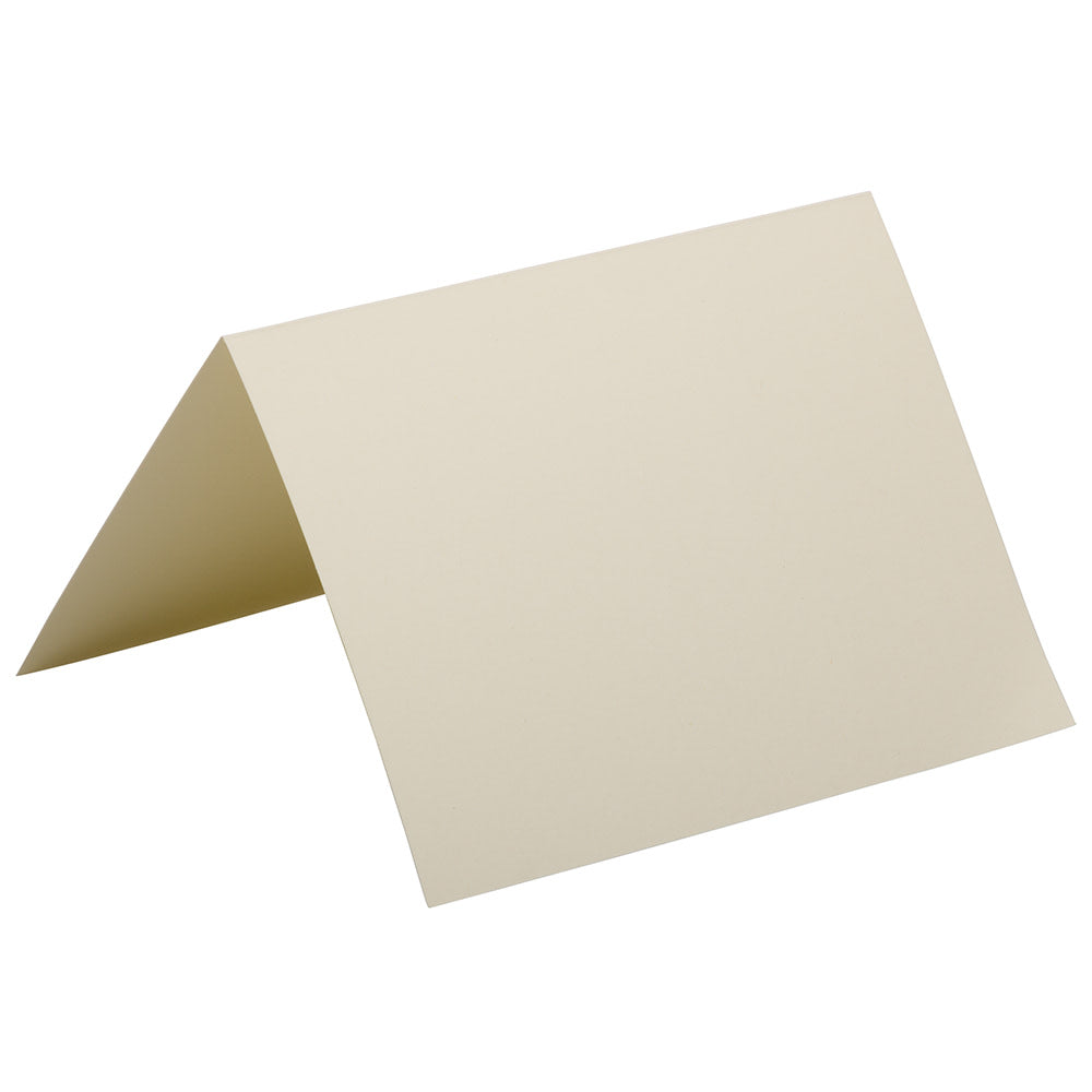 JAM Paper Fold-Over Cards, A6, 4 5/8in x 6 1/4in, Strathmore Ivory, Pack Of 25