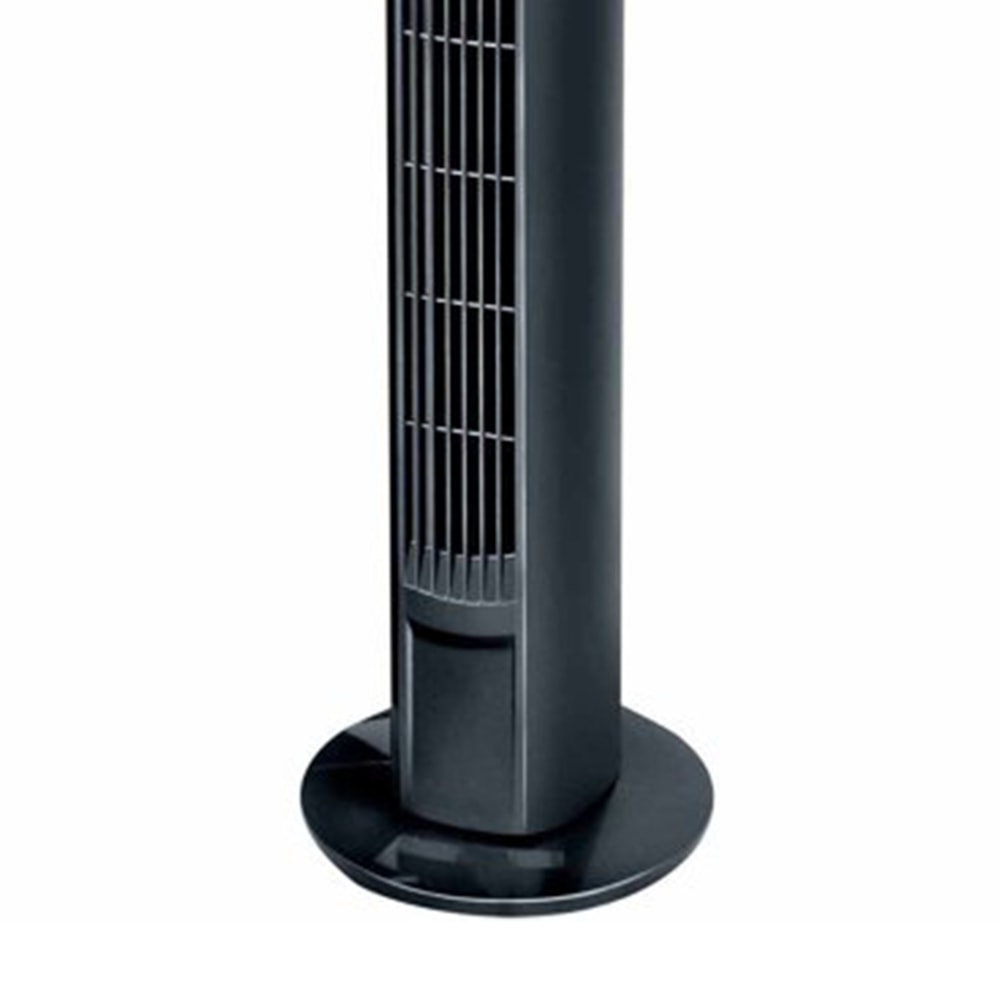 Optimus Adjustable Oscillating Tower Fan, 32inH x 6inW, Black