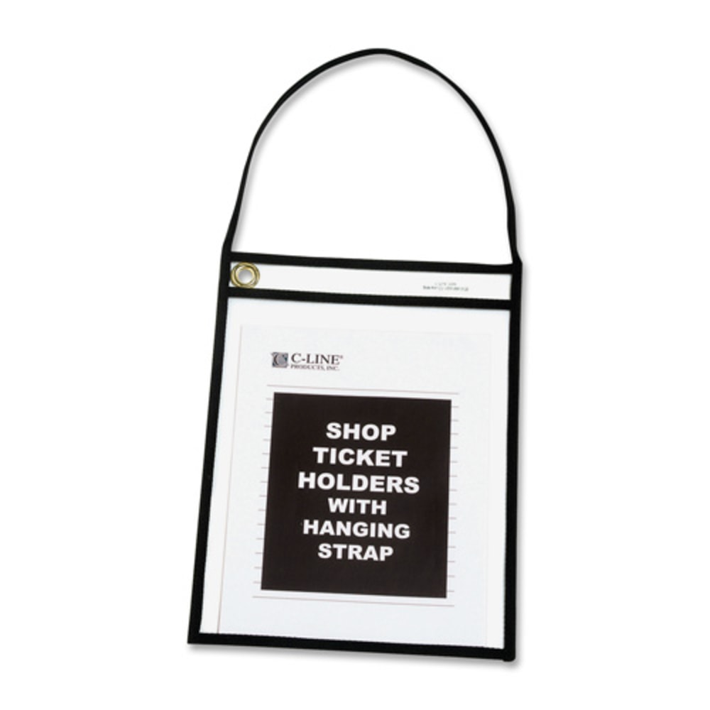 C-Line Stitched Shop Ticket Holders, 9in x 12in, Clear, Box Of 15