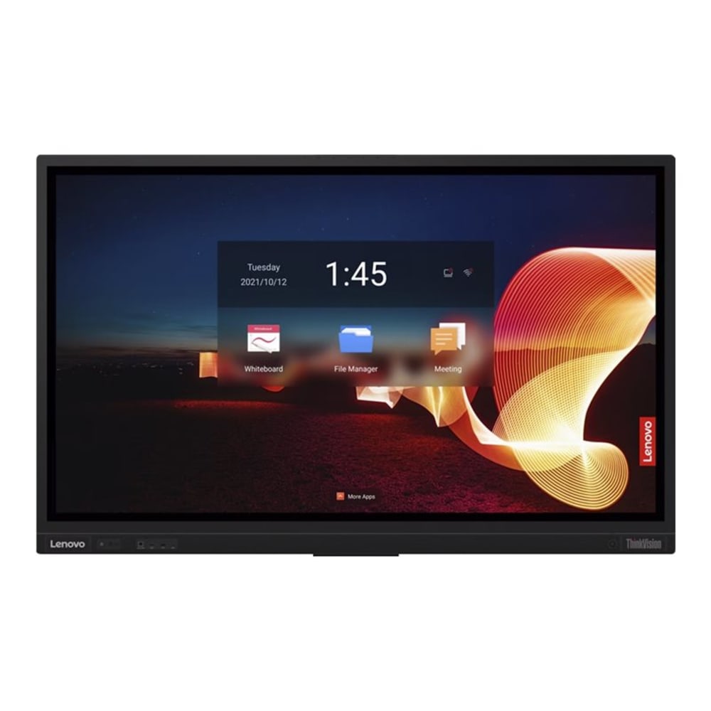 Lenovo ThinkVision T65 - 65in Diagonal Class LED-backlit LCD display - with touchscreen (multi touch) / 8-microphone array - Android - 4K UHD (2160p) 3840 x 2160 - HDR - Direct LED