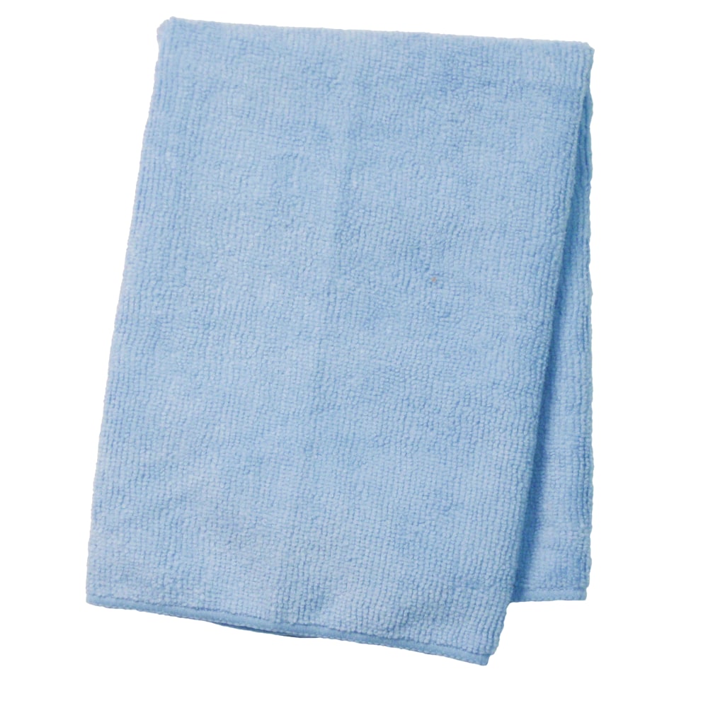 Wilen Standard Duty Microfiber Cloths, 16in, Blue, Pack Of 12