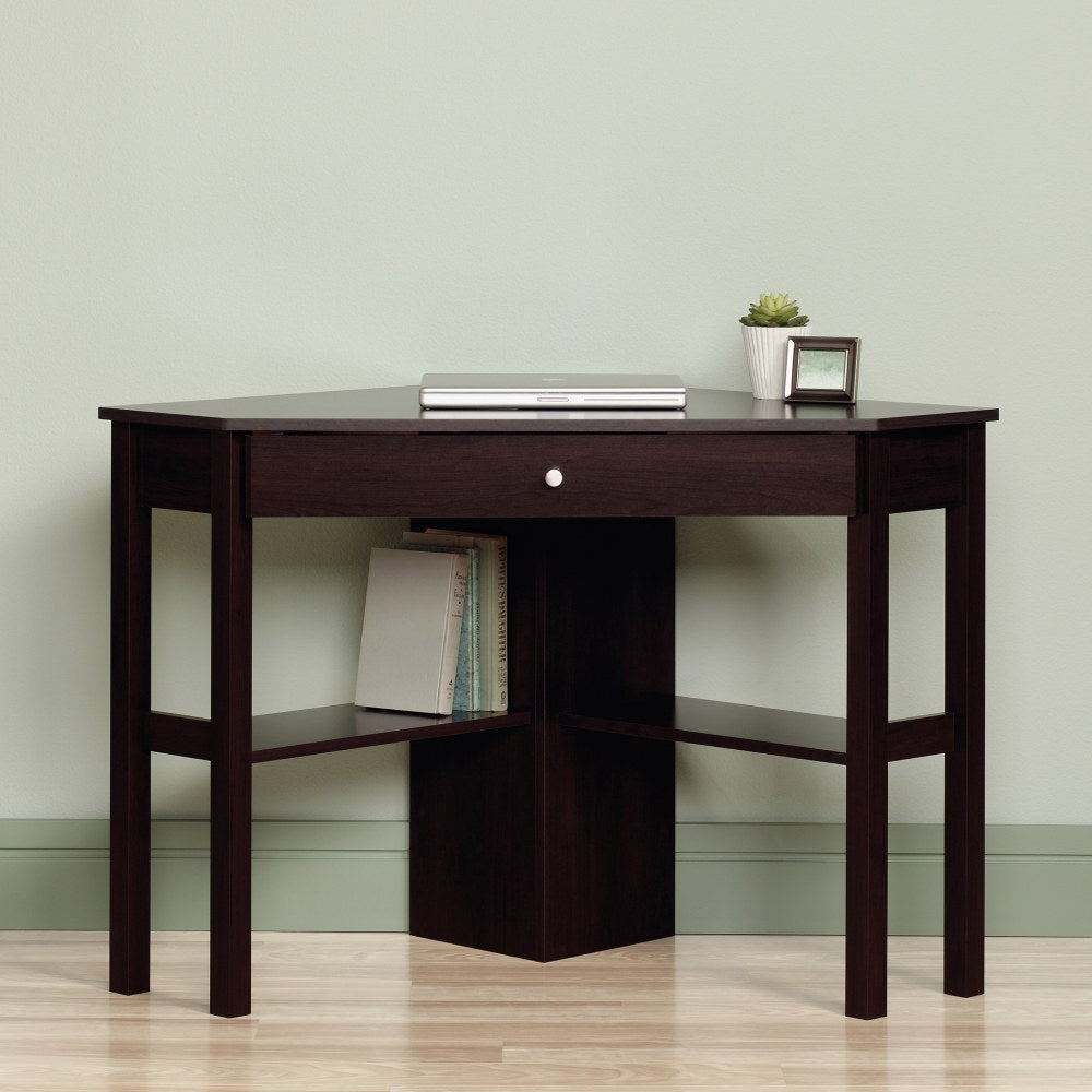 Sauder Beginnings 46inW Corner Desk, Cinnamon Cherry