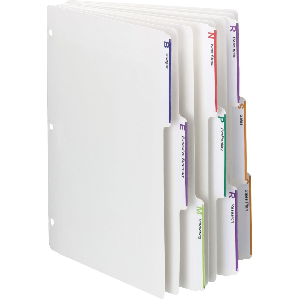 Smead Viewables 3-Ring Binder Index Dividers - Letter - 8.50in Width x 11in Length - White Divider - Recycled - 25 / Box