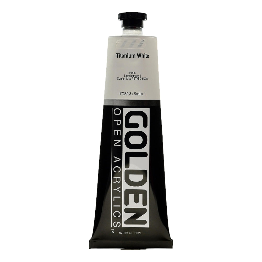 Golden OPEN Acrylic Paint, 5 Oz Tube, Titanium White