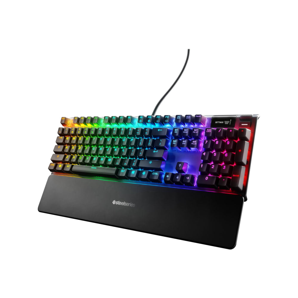 SteelSeries Apex Pro - Keyboard - with display - backlit - USB - QWERTY - key switch: OmniPoint Adjustable