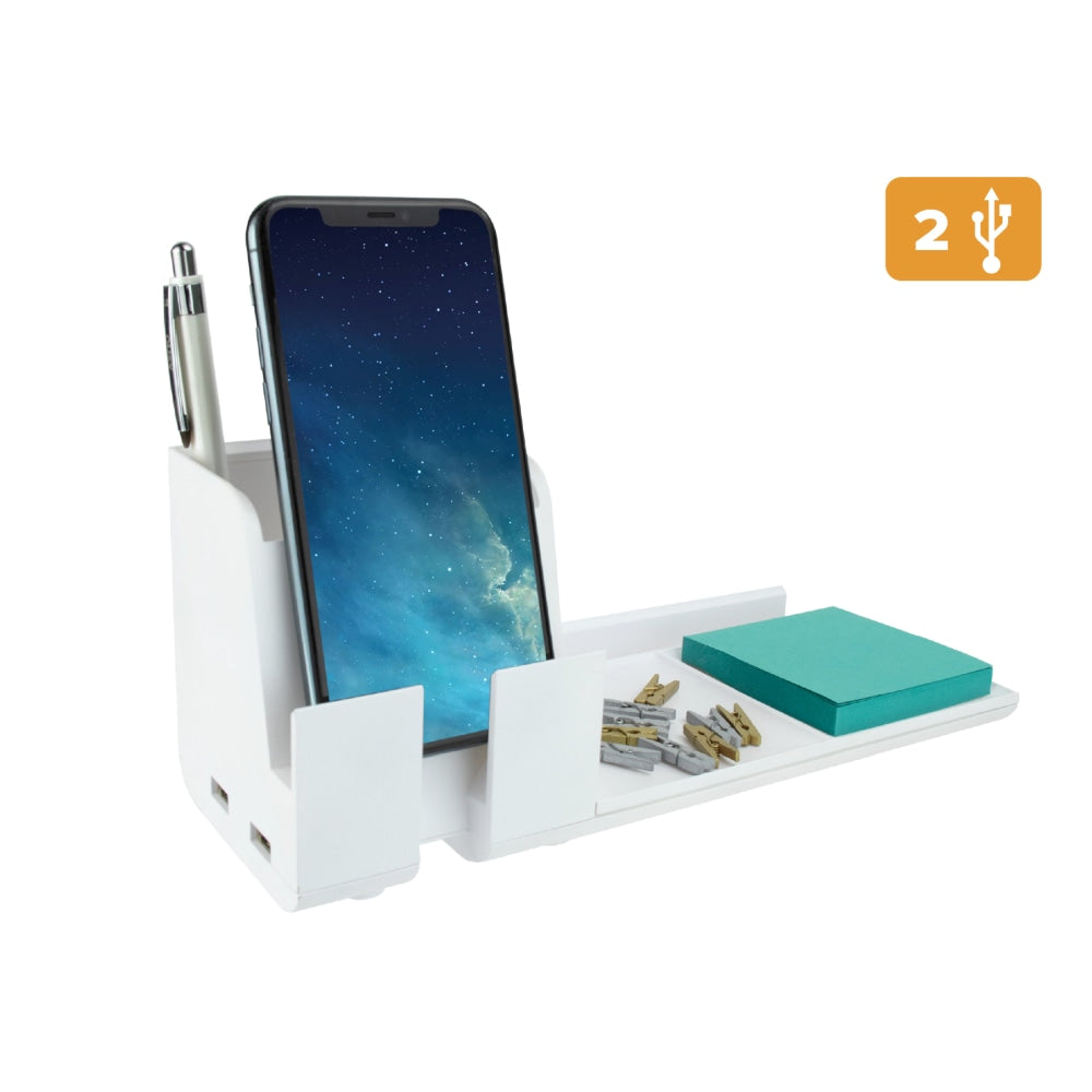 Bostitch Konnect Desk Organizer Power Base, White