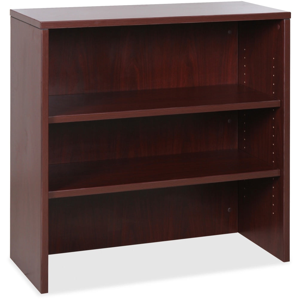 Lorell Essentials Series Stack-On Modular Shelving Bookcase, 36inH x 36inW x 15inD, Mahogany