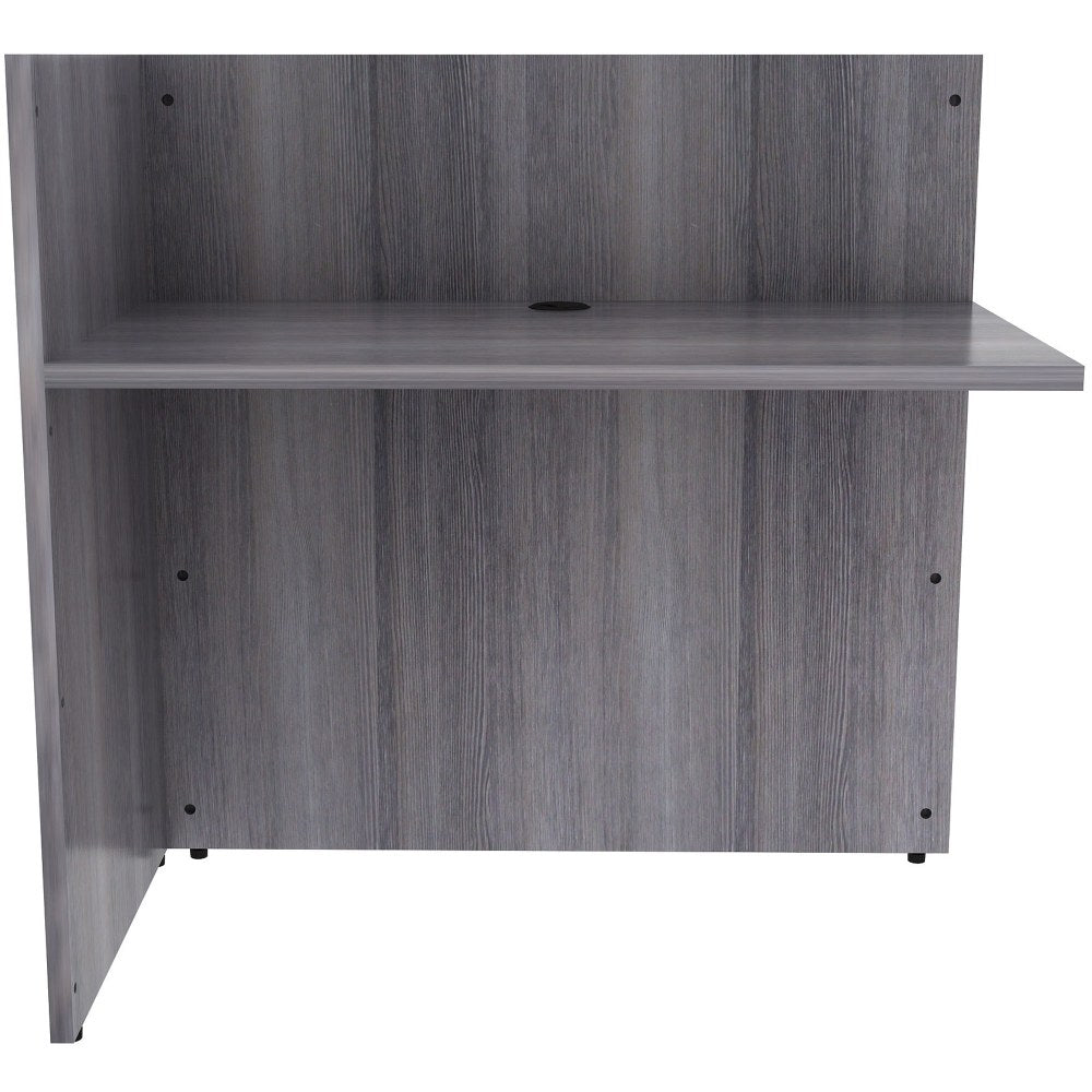 Lorell 42inW Reception Desk Return, Weathered Charcoal