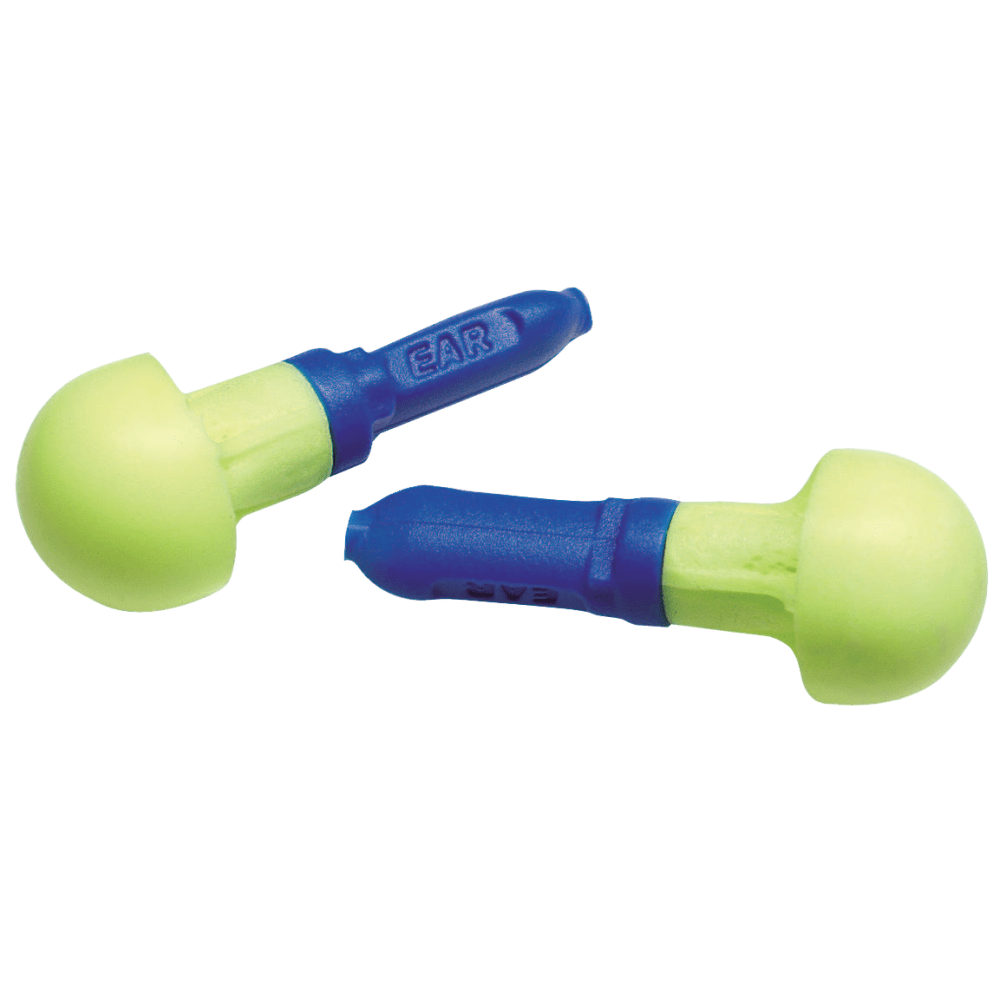 E-A-R Push-Ins Foam Earplug, Polyurethane, Blue/Yellow ,Uncorded