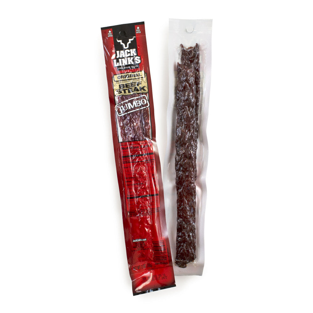 Jack Links Jumbo Original Beef Steak Sticks, 2 Oz, Pack Of 12