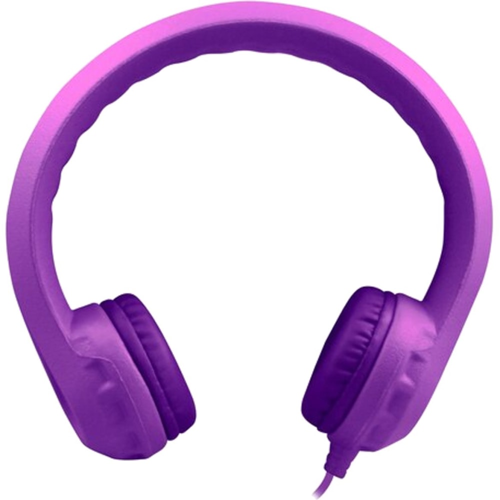 Hamilton Buhl Flex-Phones Single-Construction Foam Headphones - Purple - Stereo - Purple - Mini-phone (3.5mm) - Wired - 32 Ohm - 20 Hz 20 kHz - Over-the-head - Binaural - Ear-cup - 4 ft Cable