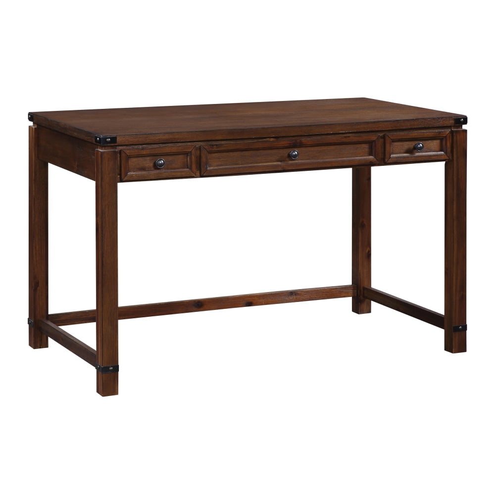 Office Star Baton Rouge 48inW Home Office Computer Desk, Brushed Walnut