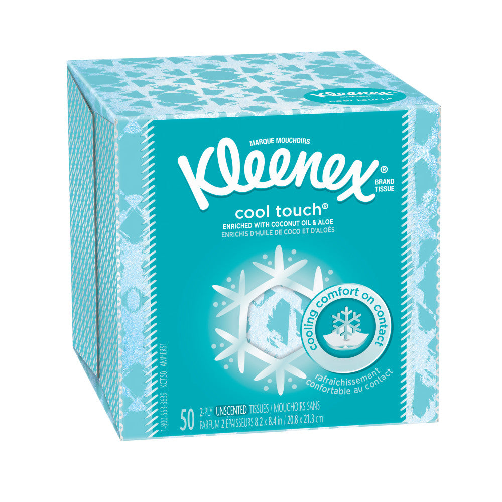 Kleenex BOUTIQUE Cool Touch Facial Tissues, 50 Tissues Per Box, Case Of 27 Boxes