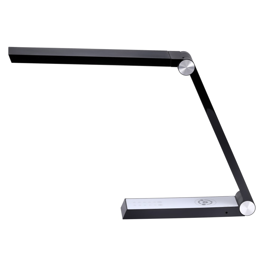 Bostitch Wireless Charging Triangle Adjustable LED Desk Lamp, 25-5/16inH, Black Shade/Black And White Base