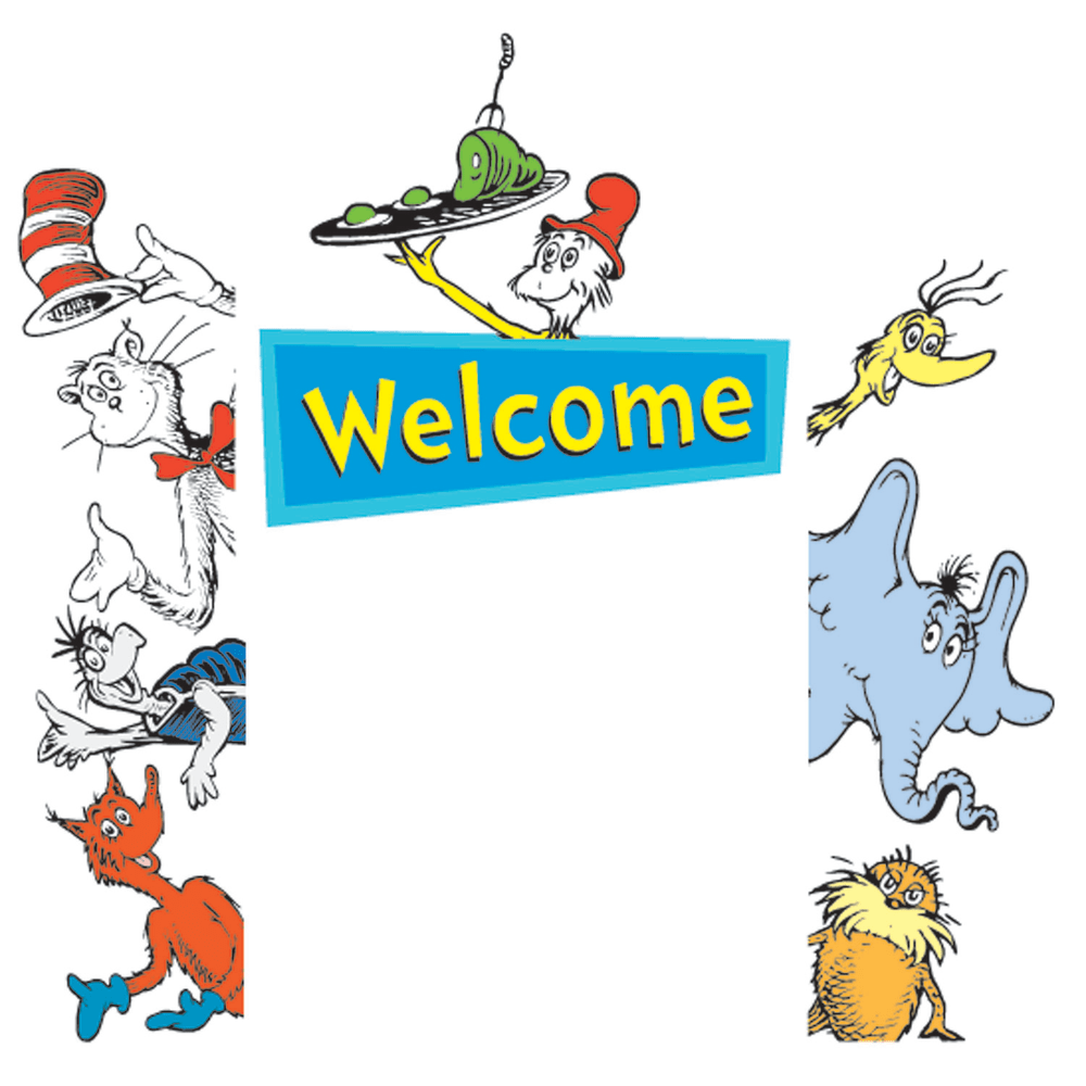 Eureka School Welcome Go-Arounds, Dr. Seuss, 8 Pieces Per Set, Pack Of 3 Sets