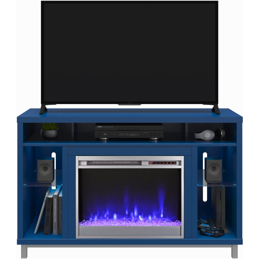 Ameriwood Home Lumina 48in Fireplace TV Stand, Navy