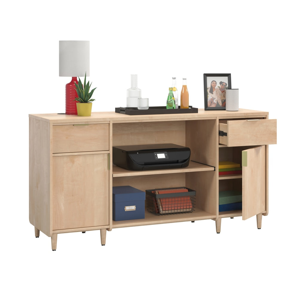 Sauder Clifford Place Credenza, 30-7/16inH x 59-1/16inW x 18-1/2inD, Natural Maple