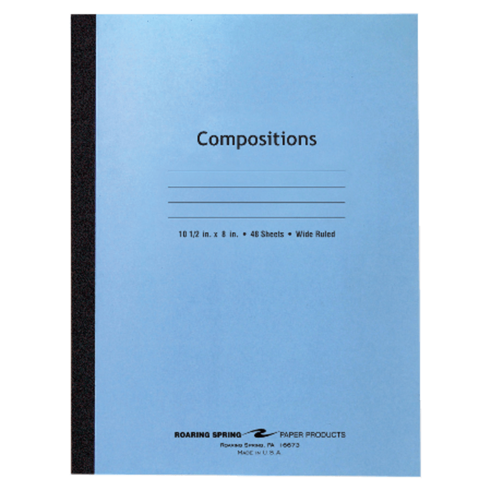 Roaring Spring Composition Notebook, 8in x 10-1/2in, 48 Sheets, Blue