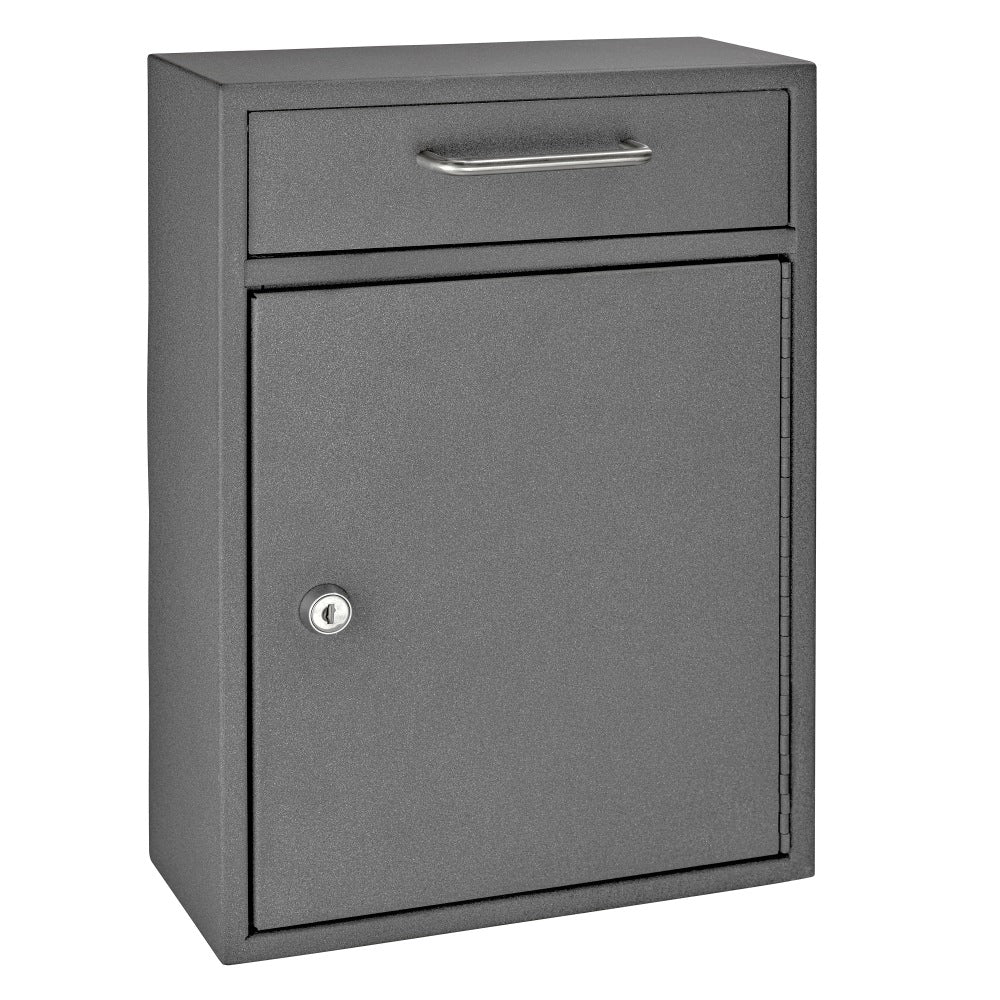 Mail Boss Key Boss High Security Locking Key Cabinet/Drop Box, 16-1/4inH x 11-1/4inW x 4-3/4inD, Granite