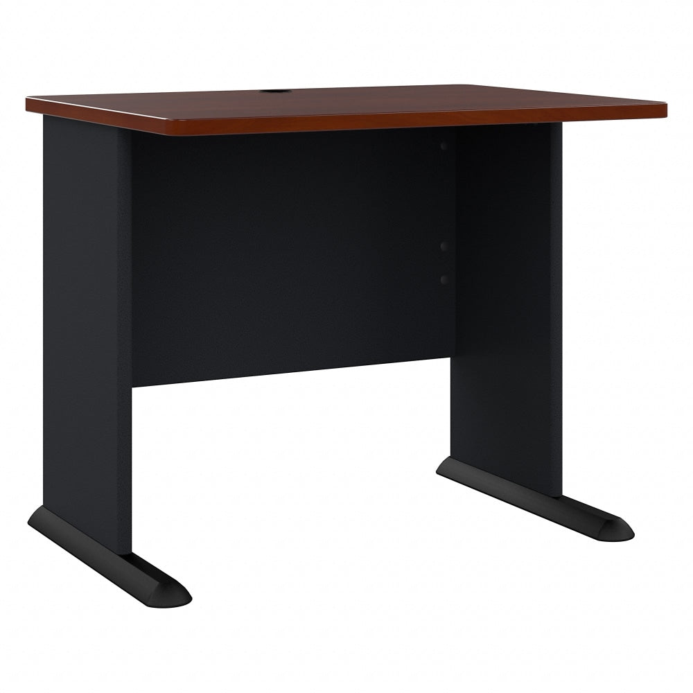 Bush Business Furniture Office Advantage 36inW Computer Desk, Hansen Cherry/Galaxy, Standard Delivery