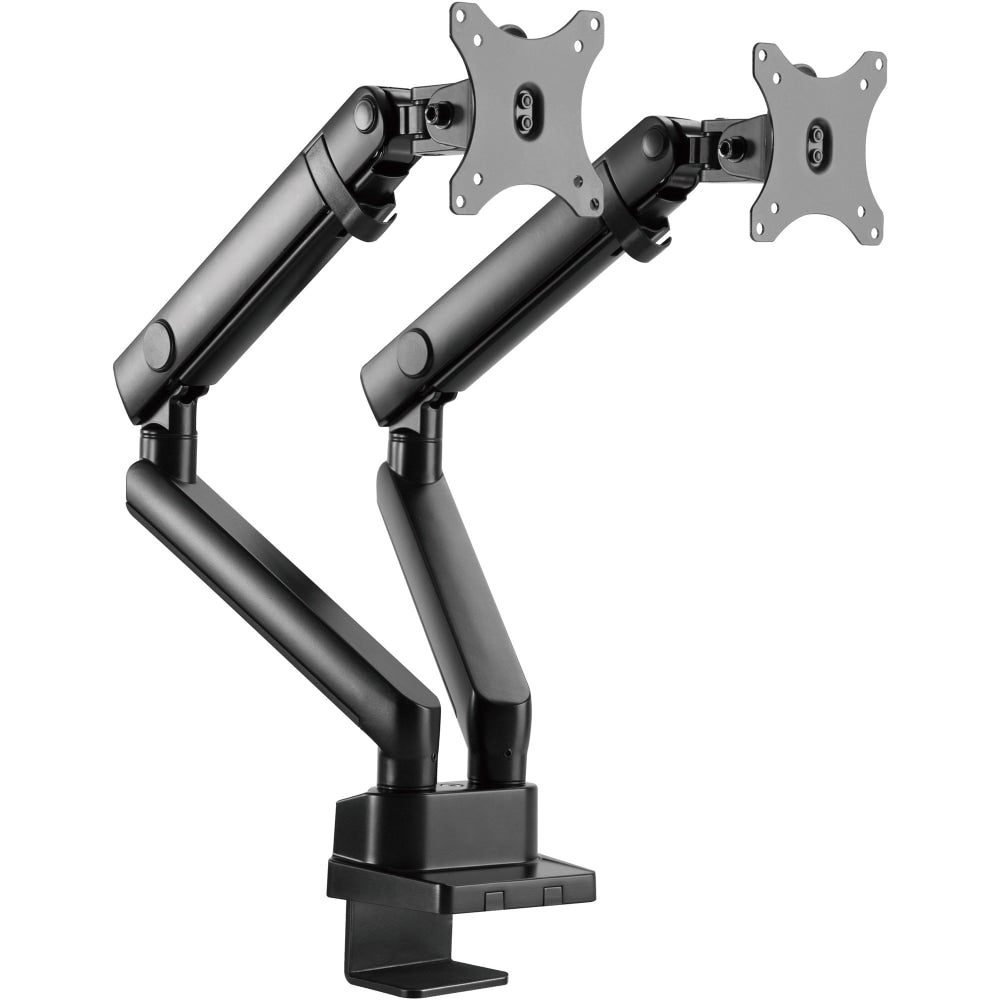 Amer Mounting Arm for Curved Screen Display, Flat Panel Display - Matte Black - 2 Display(s) Supported - 32in Screen Support - 35.27 lb Load Capacity - 75 x 75, 100 x 100