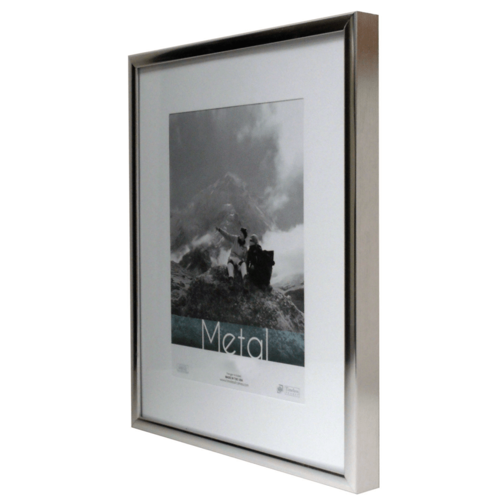 Timeless Frames Metal Frame, 11in x 14in With Mat, Silver