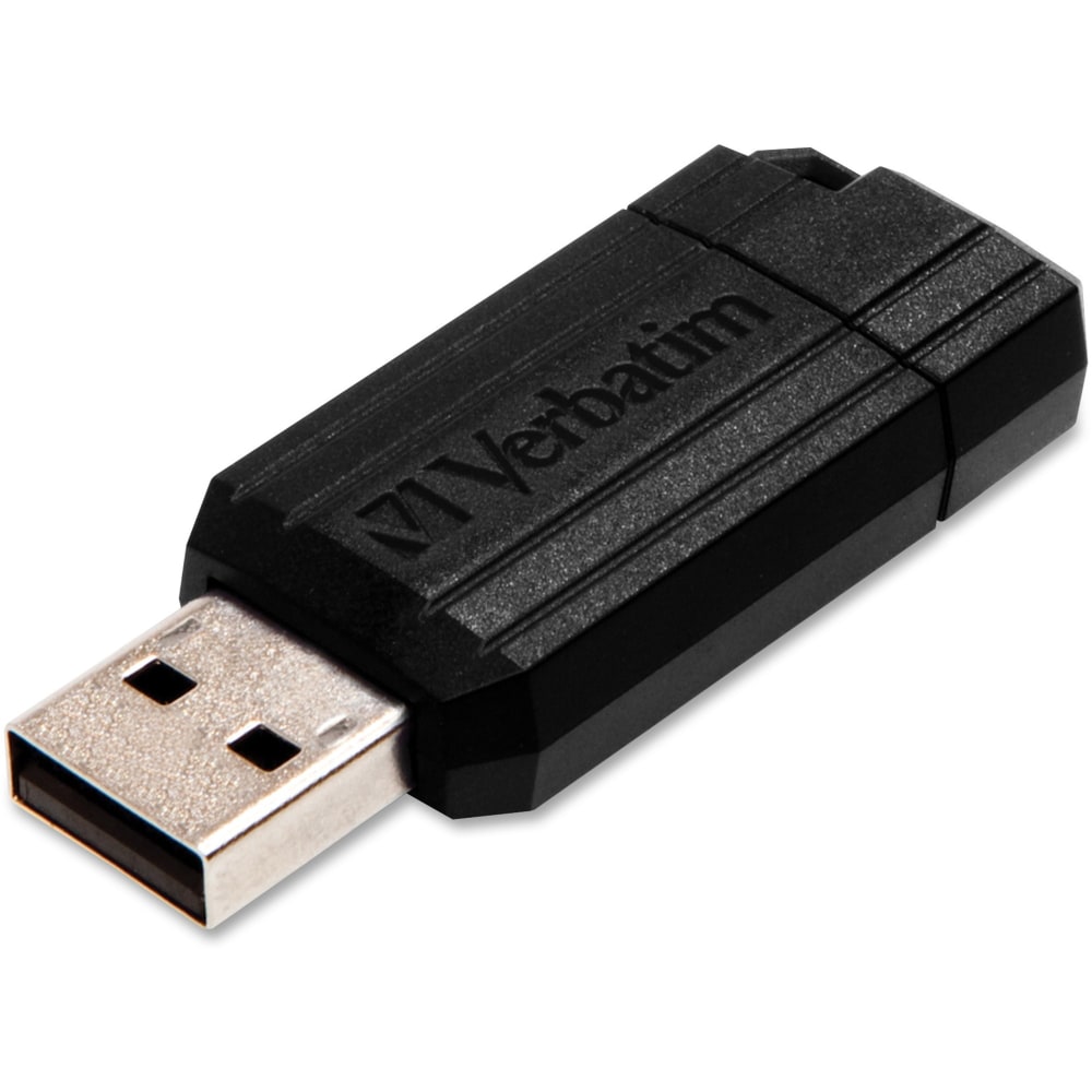 Verbatim PinStripe USB Flash Drive, 8GB, Black