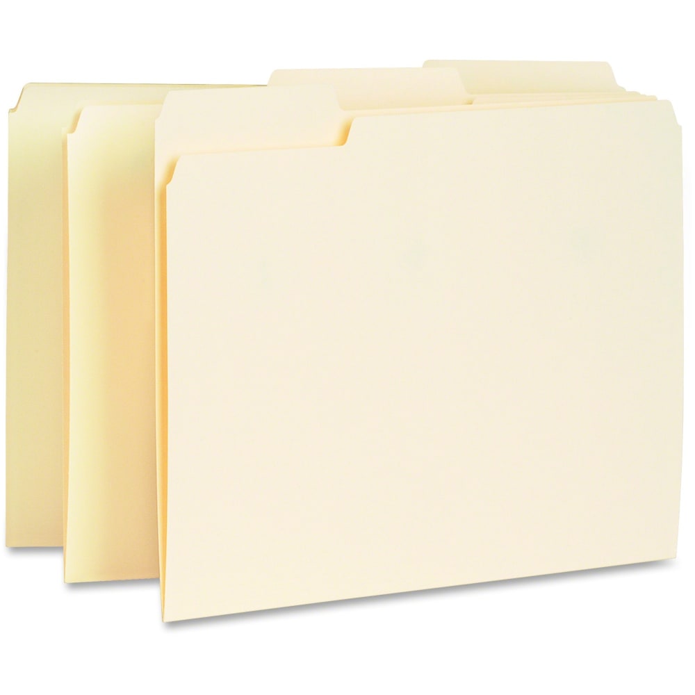 Business Source Manila Interior File Folders, Letter Size, Manila, Box Of 100 Folders