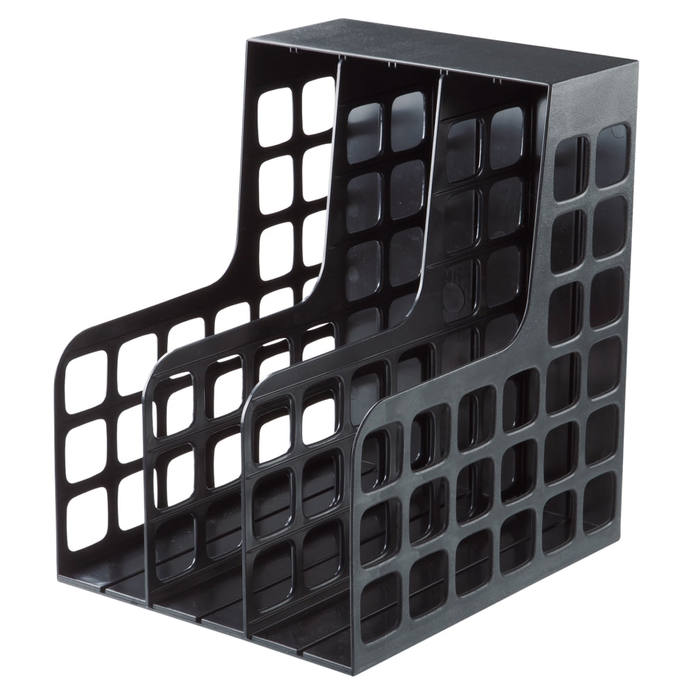 Oxford Decorack Shelf File - 2 Divider(s) - Black - Plastic - 1 Each