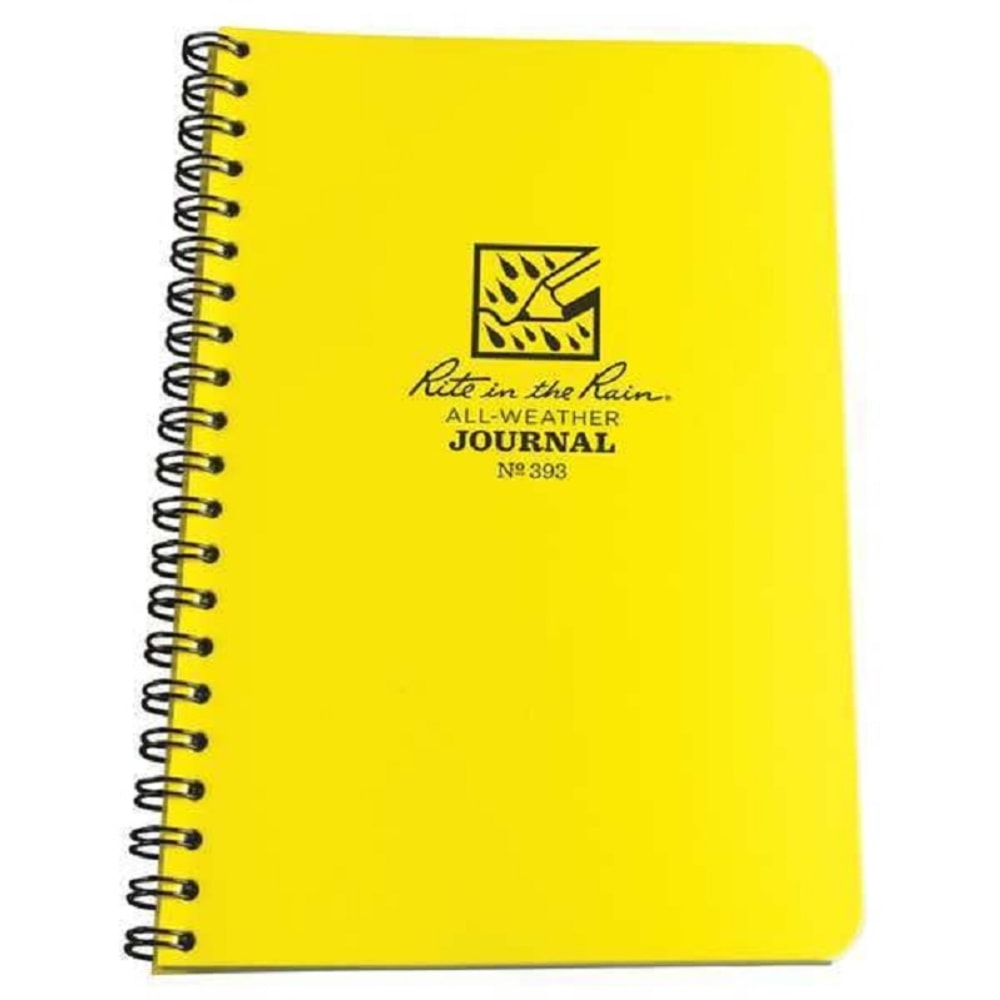 Rite in the Rain All-Weather Spiral Notebooks, 4-5/8in x 7in, 64 Pages (32 Sheets), Yellow, Pack Of 12 Notebooks