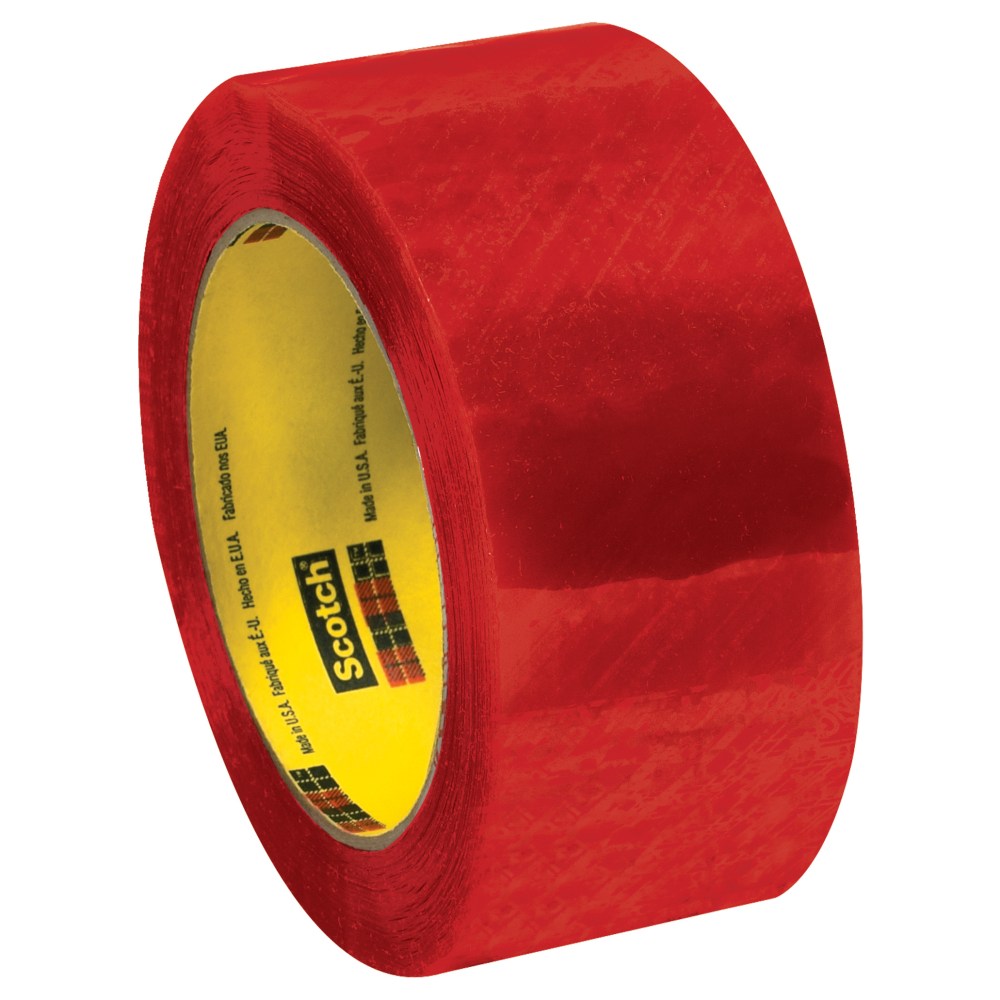 3M 3199 Security Tape, 2in x 110 Yd., Clear/Red, Case Of 6