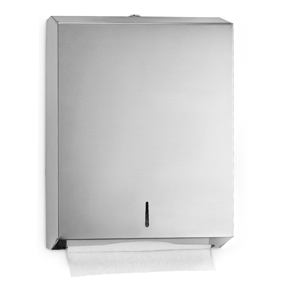 Alpine Industries Stainless Steel Brushed C-Fold/Multi-Fold Paper Towel Dispensers, Pack Of 2 Dispensers