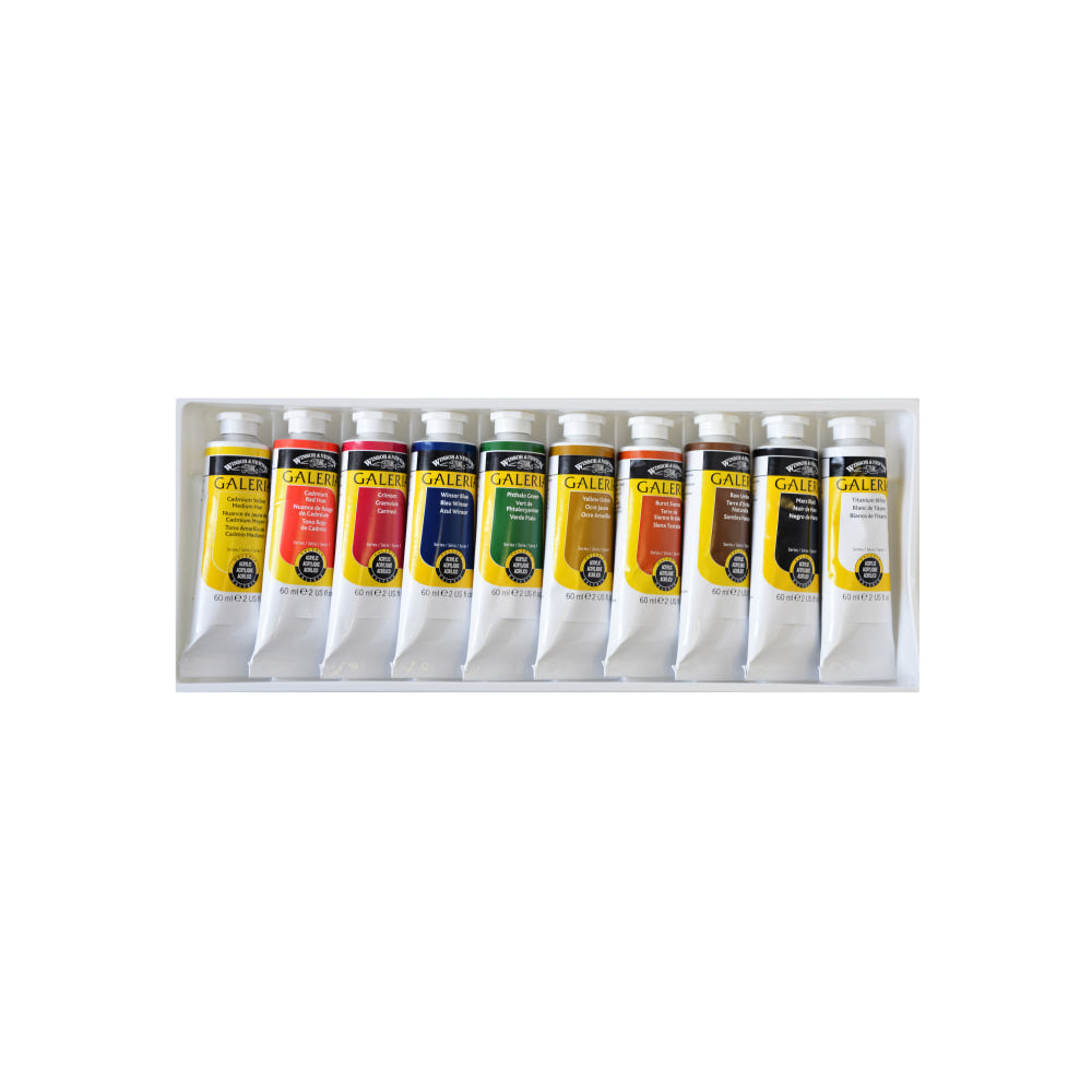 Winsor & Newton Galeria Acrylic Color Basic Set, Set Of 10