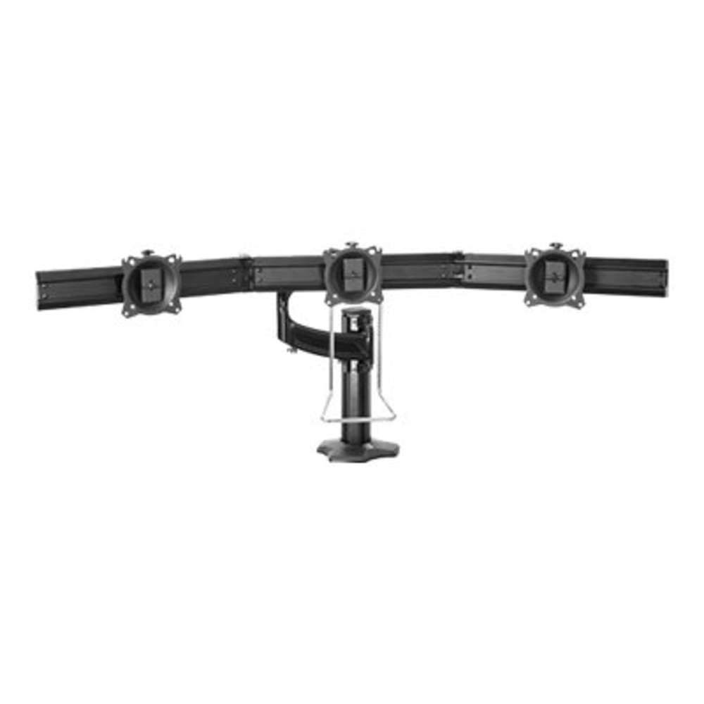 Chief Kontour 3x1 Triple Display Desk Mount - For Displays 10-24in - Black - Mounting kit (grommet mount) - for 3 LCD displays - black - screen size: up to 24in