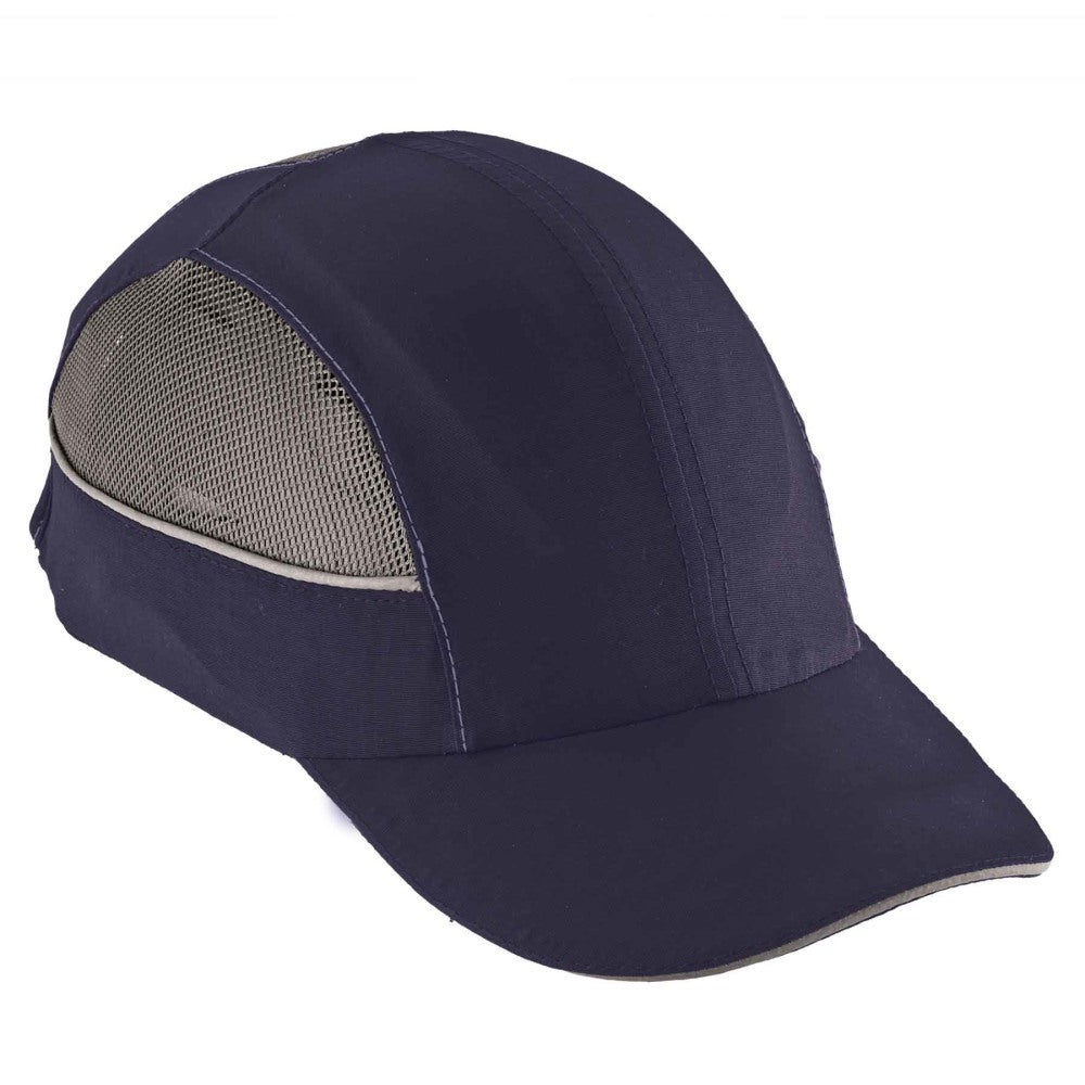 Ergodyne Skullerz 8960 Bump Cap With LED Lights, Long Brim, Navy