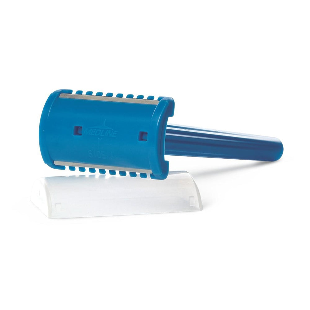 Medline Double-Sided Nonsterile Shave Prep Razors, Blue, Pack Of 100