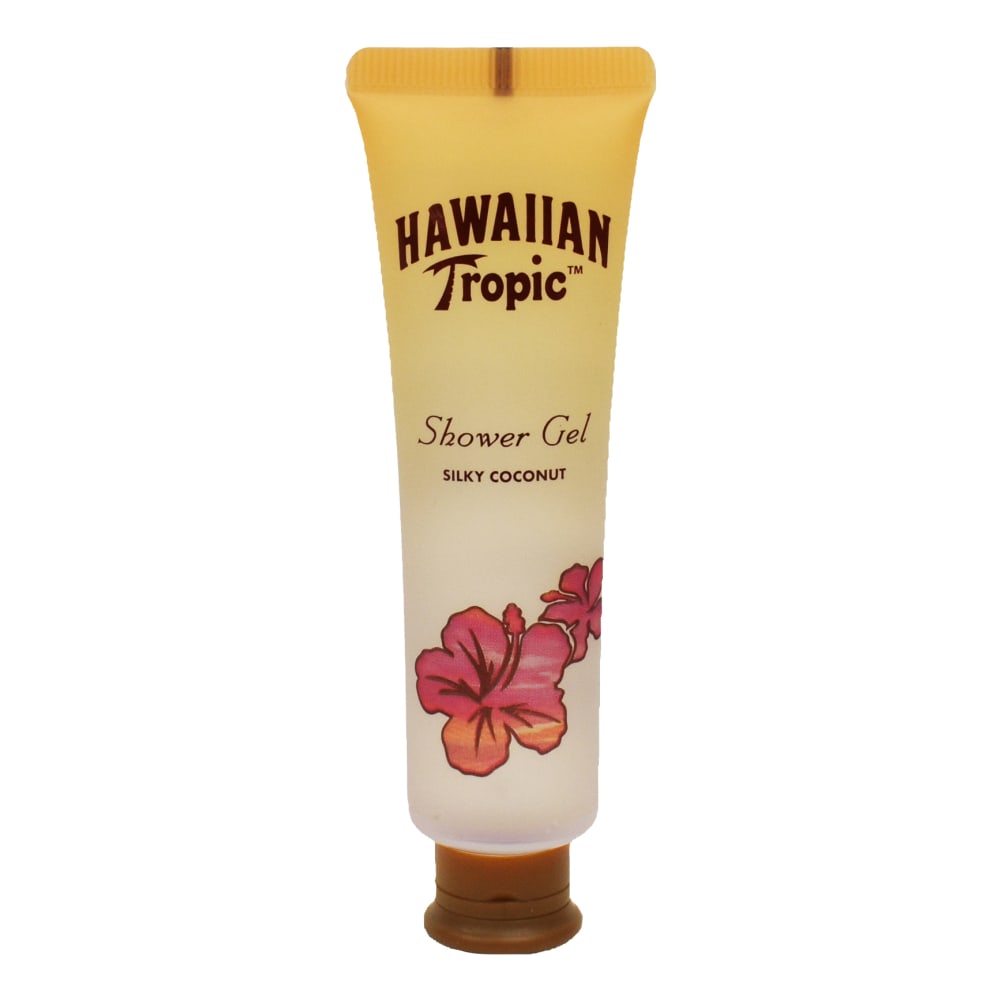 Aqua/Aston Hawaiian Tropic Silky Coconut Body Wash, 1.35 Oz, Pack Of 144 Tubes